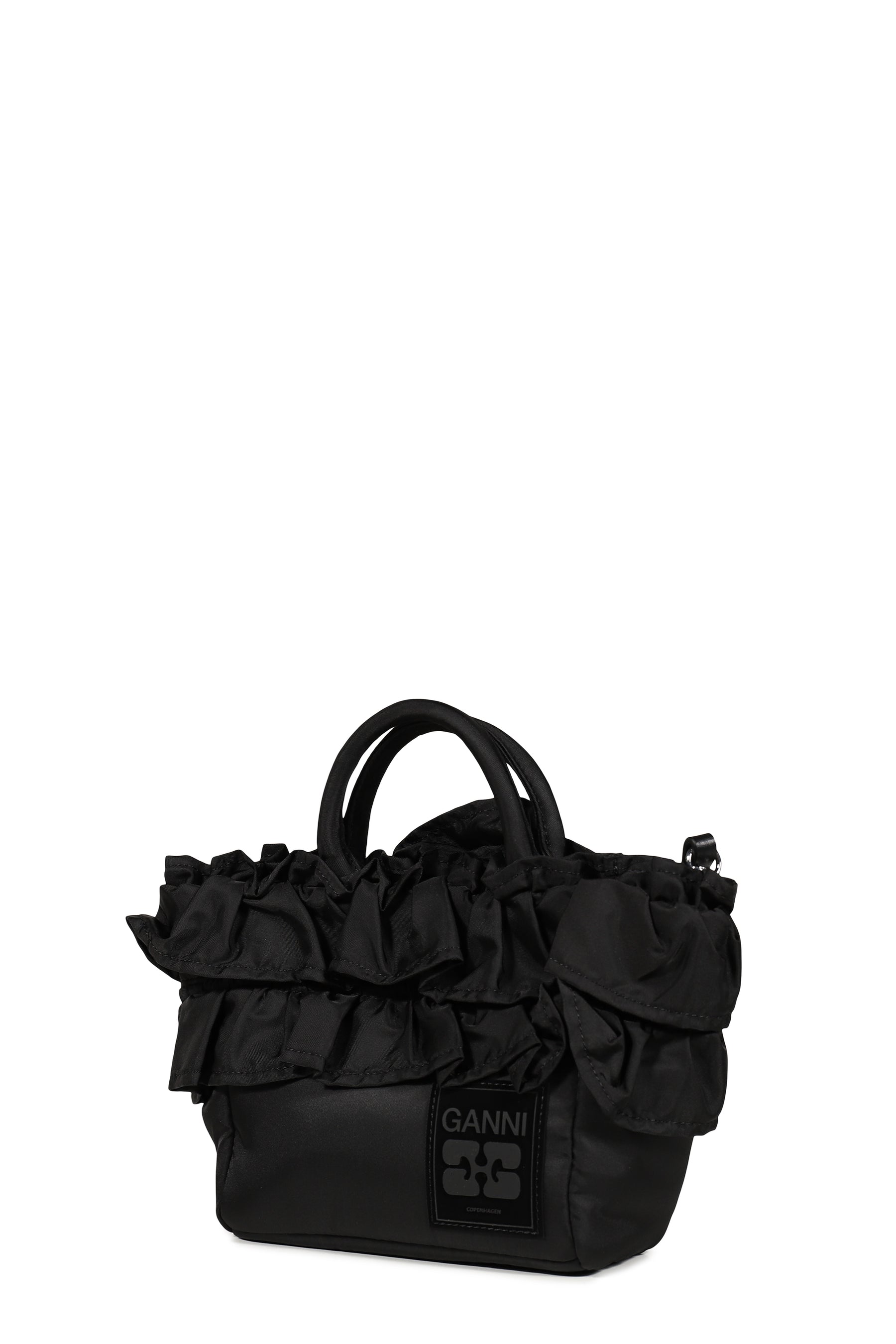 MINI SHOPPER RUFFLE / BLK