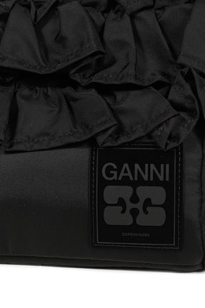 MINI SHOPPER RUFFLE / BLK