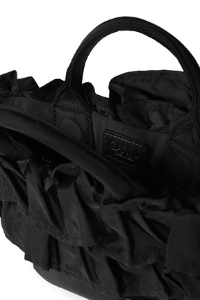 MINI SHOPPER RUFFLE / BLK