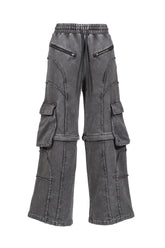 SPLIT SWEAT PANTS / GRY