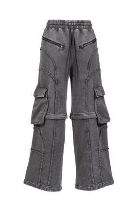 SPLIT SWEAT PANTS / GRY