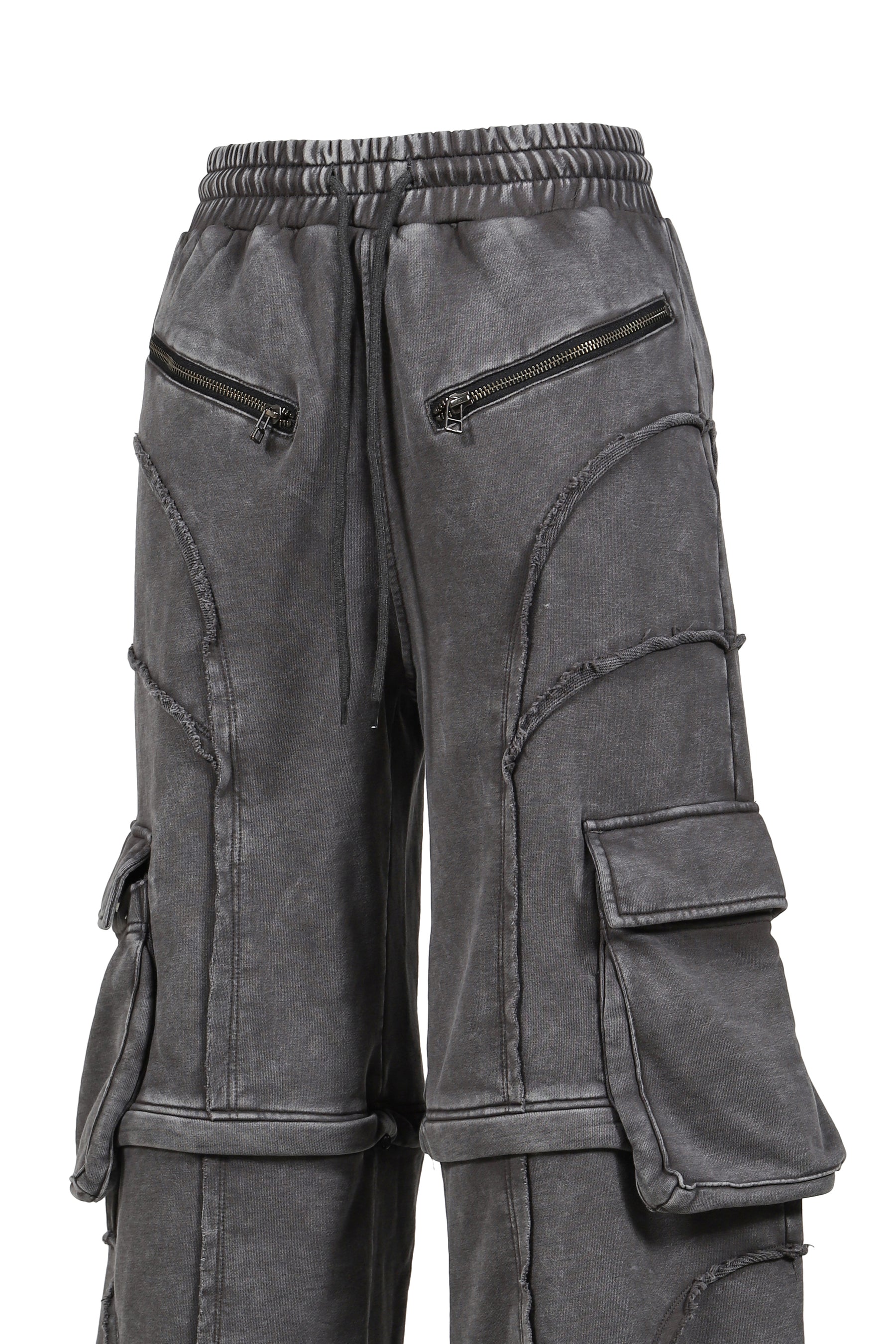 SPLIT SWEAT PANTS / GRY