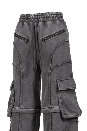 SPLIT SWEAT PANTS / GRY