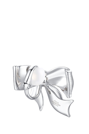 GIFT BOWKNOT VERTICAL EARRING / SIL