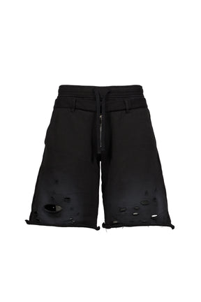 LAYERED SWEAT TROUSER / FADED BLK