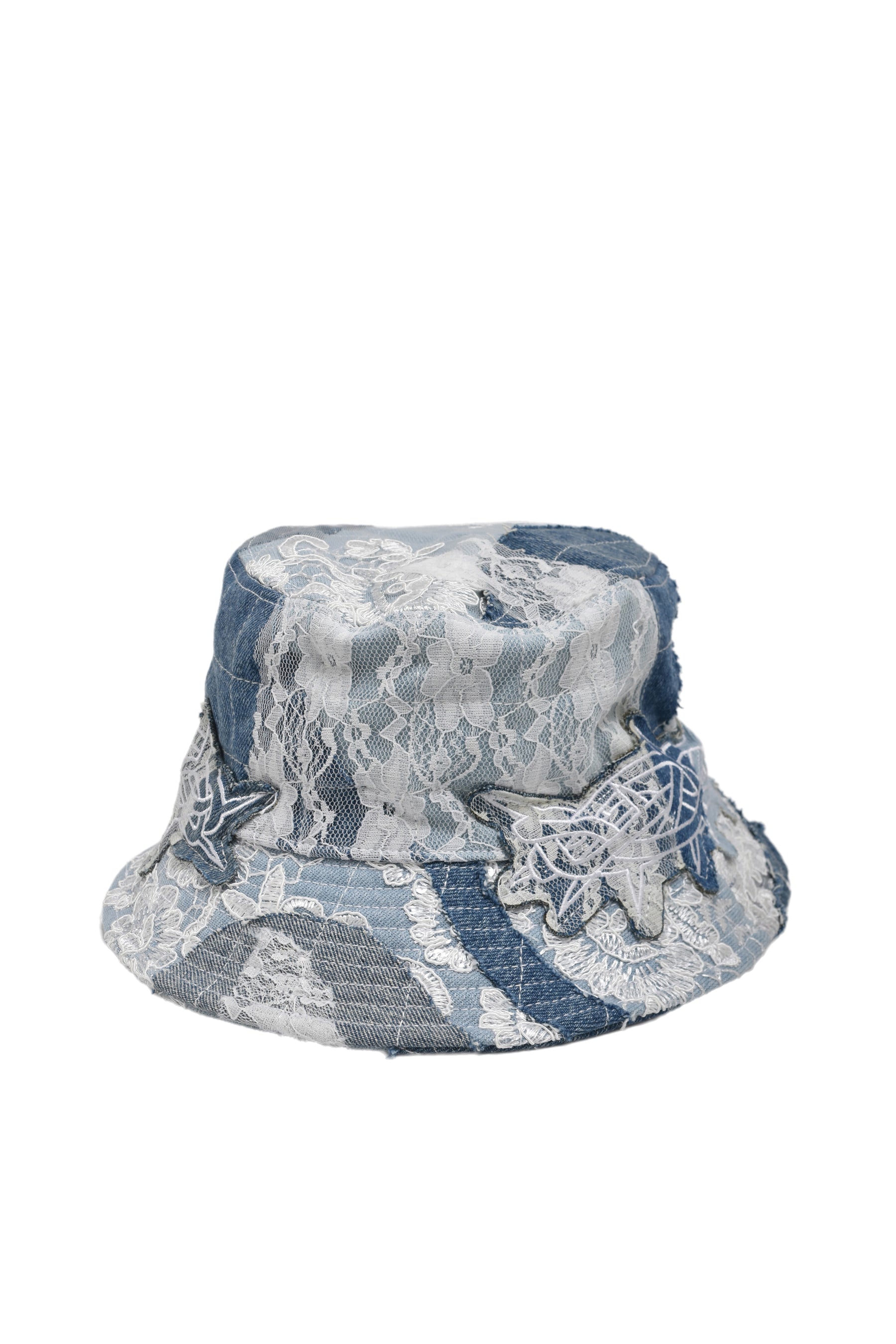 THORN WRAPPED GRID BUCKET HAT / SKY