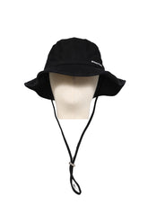 BLACK BUCKET HAT WITH STRING / BLK