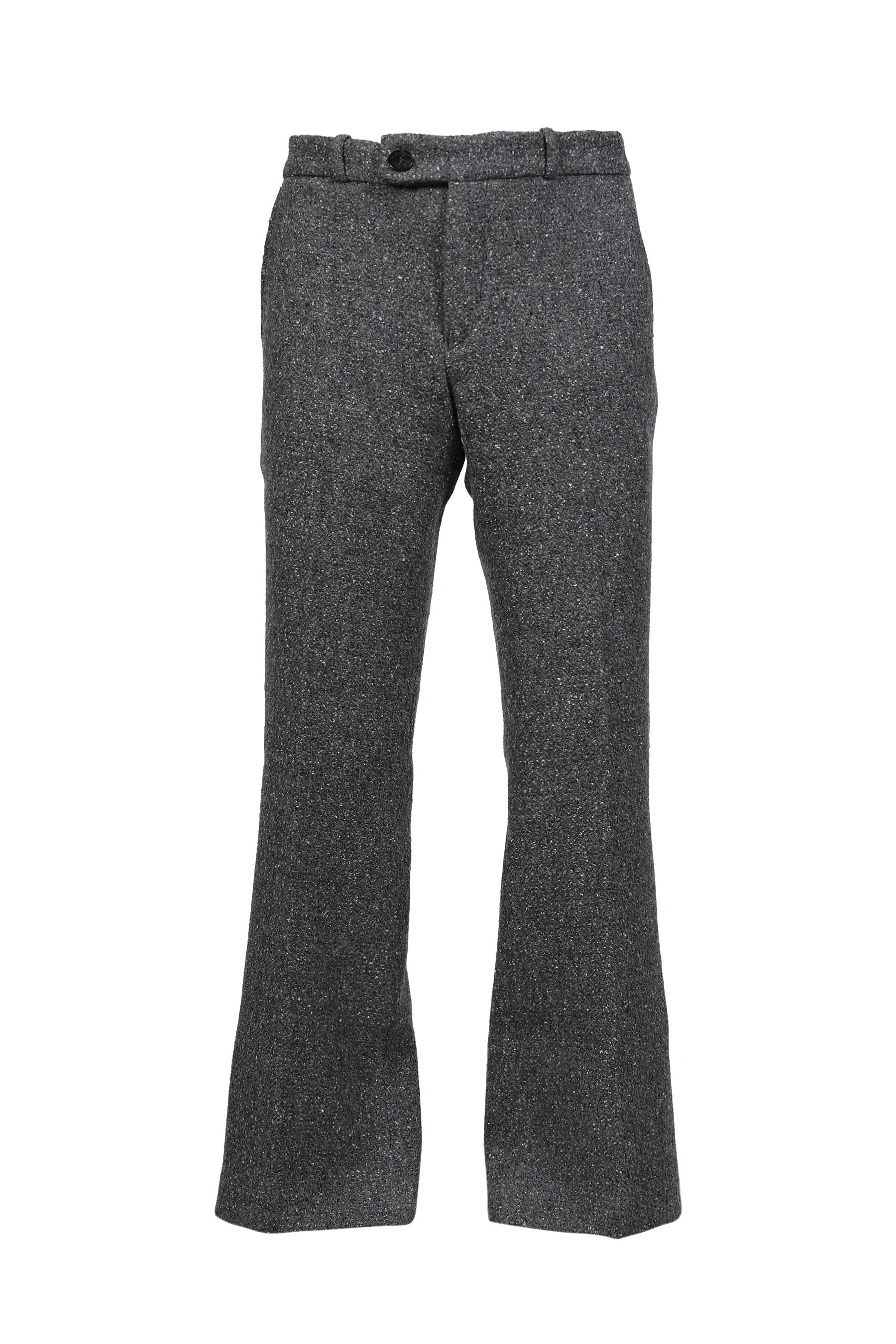 LOOSE FIT FLARE TROUSERS / GRY TWEED