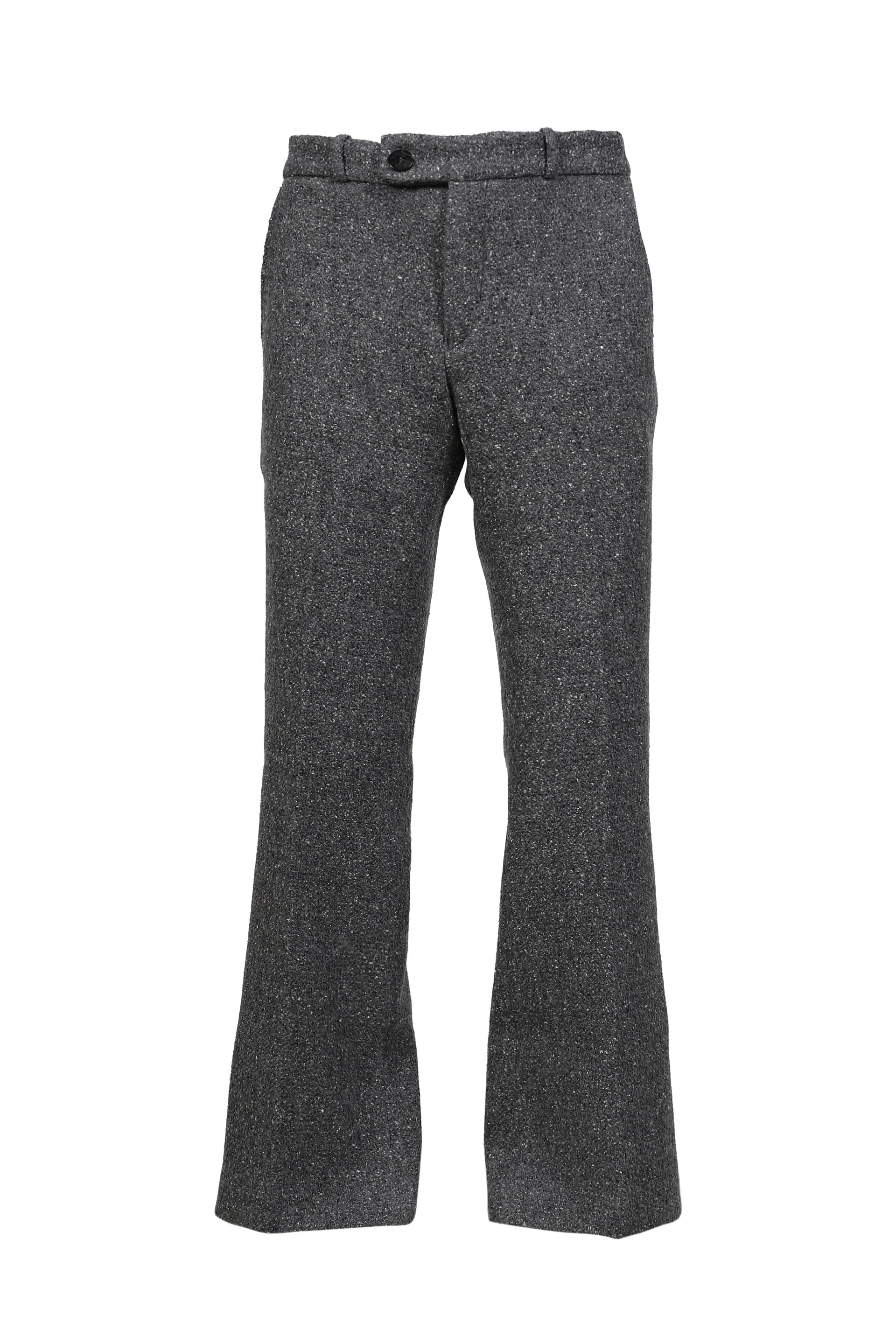 LOOSE FIT FLARE TROUSERS / GRY TWEED