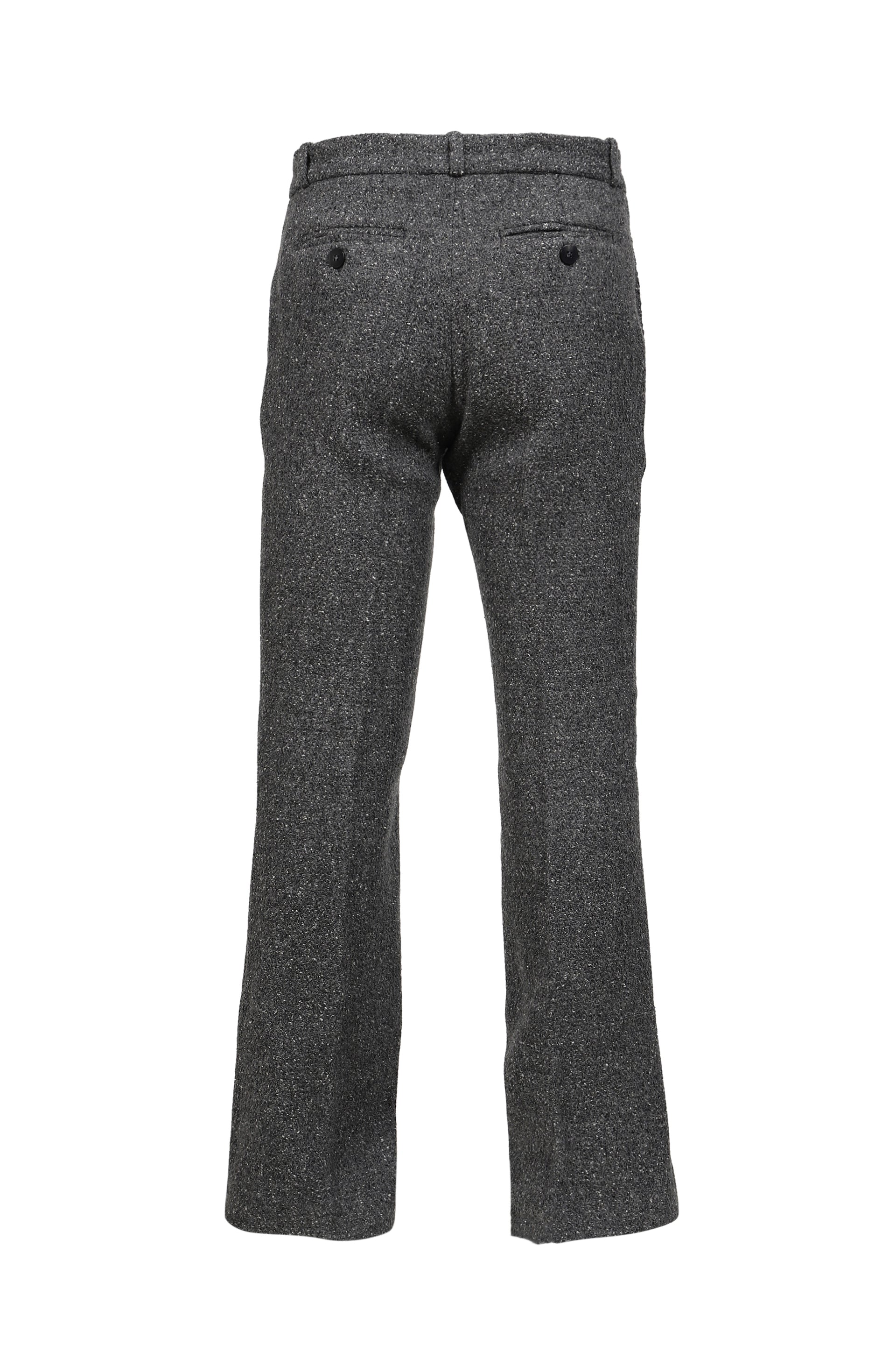 LOOSE FIT FLARE TROUSERS / GRY TWEED
