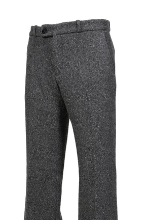 LOOSE FIT FLARE TROUSERS / GRY TWEED