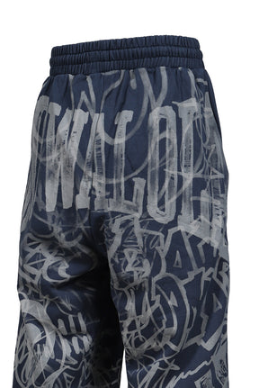 GRAFITTI TRACK PANTS / BLU/GRY