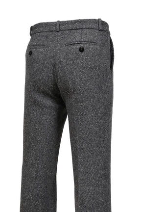 LOOSE FIT FLARE TROUSERS / GRY TWEED