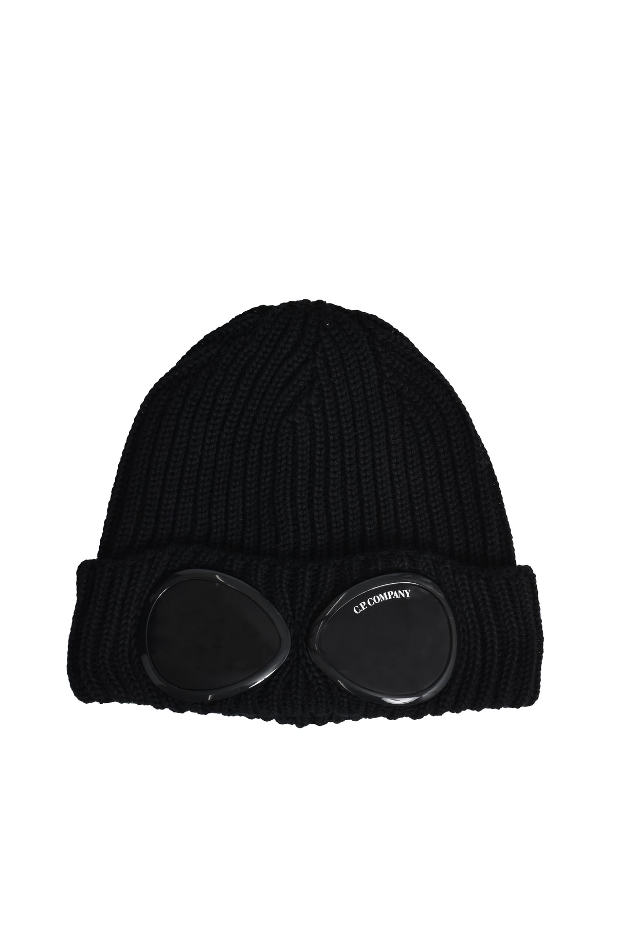 EXTRA FINE MERINO WOOL GOGGLE BEANIE / BLK 999