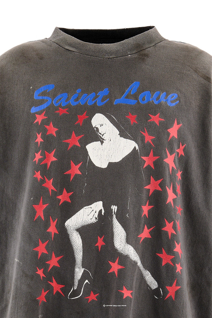 SS T-SHIRT/SAINT LOVE / BLK