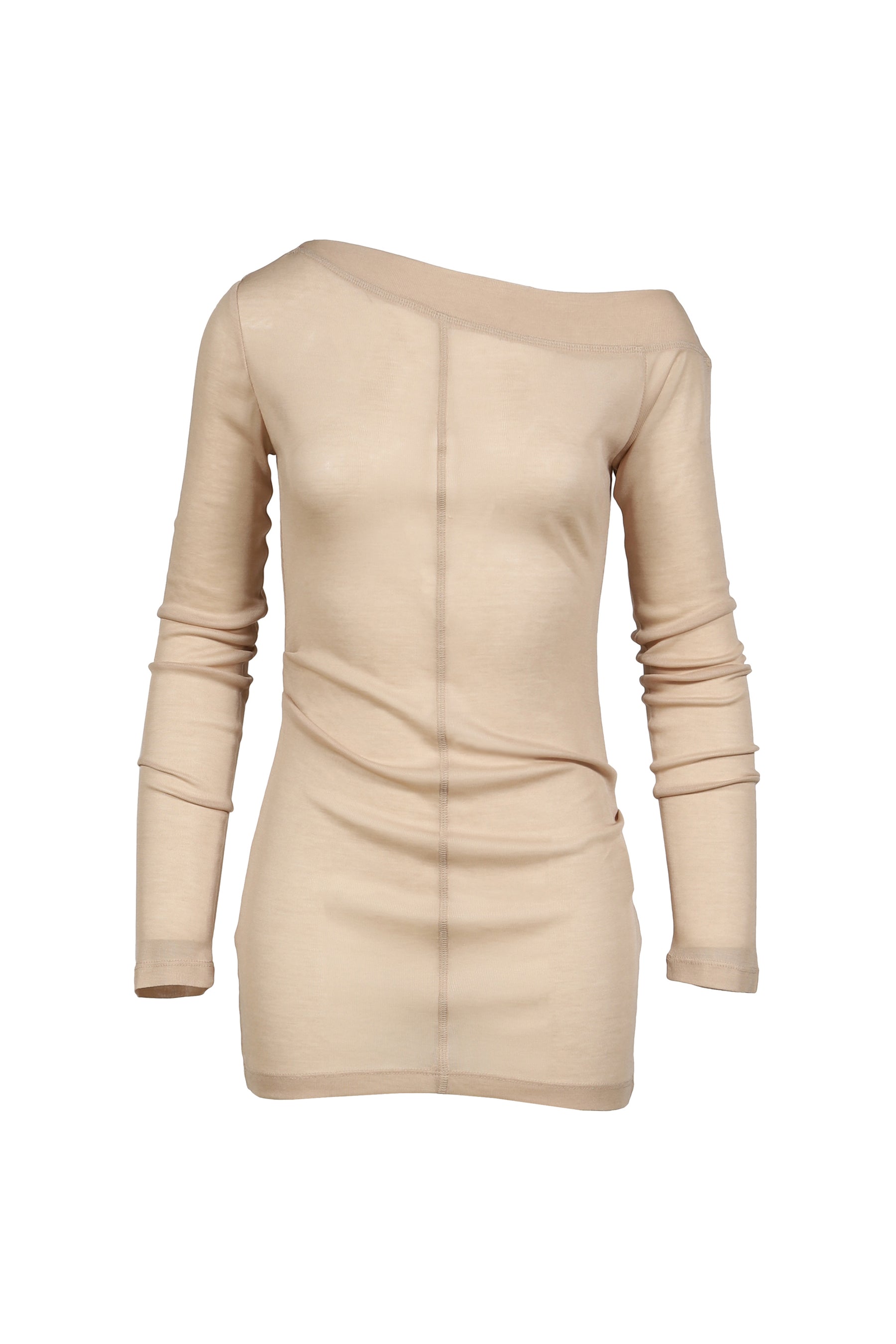 SLICK OFF SHOULDER T / BEI