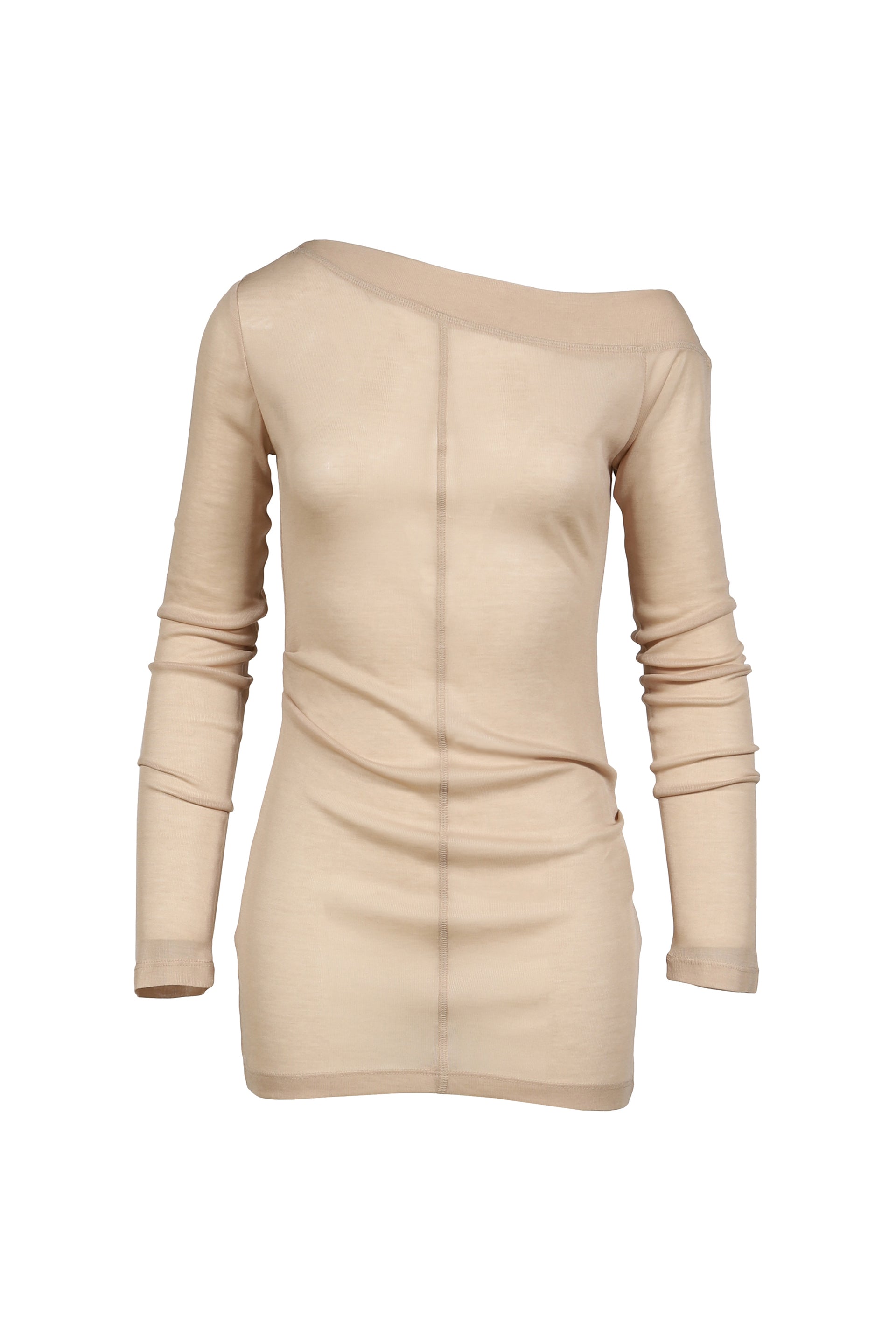 SLICK OFF SHOULDER T / BEI