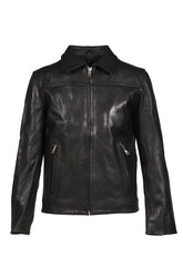 LEATHER JACKET BASIC CUT / BLK