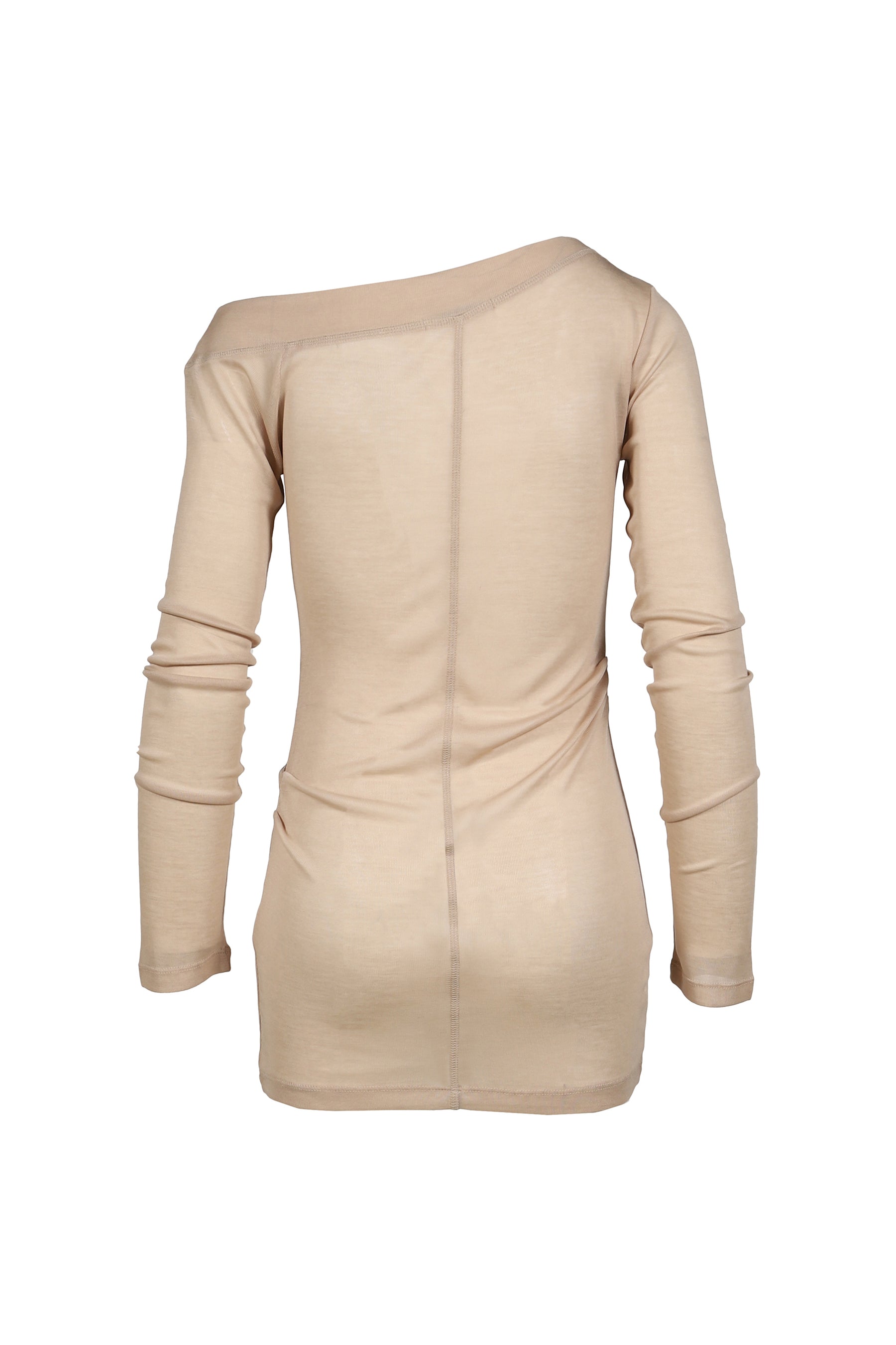 SLICK OFF SHOULDER T / BEI