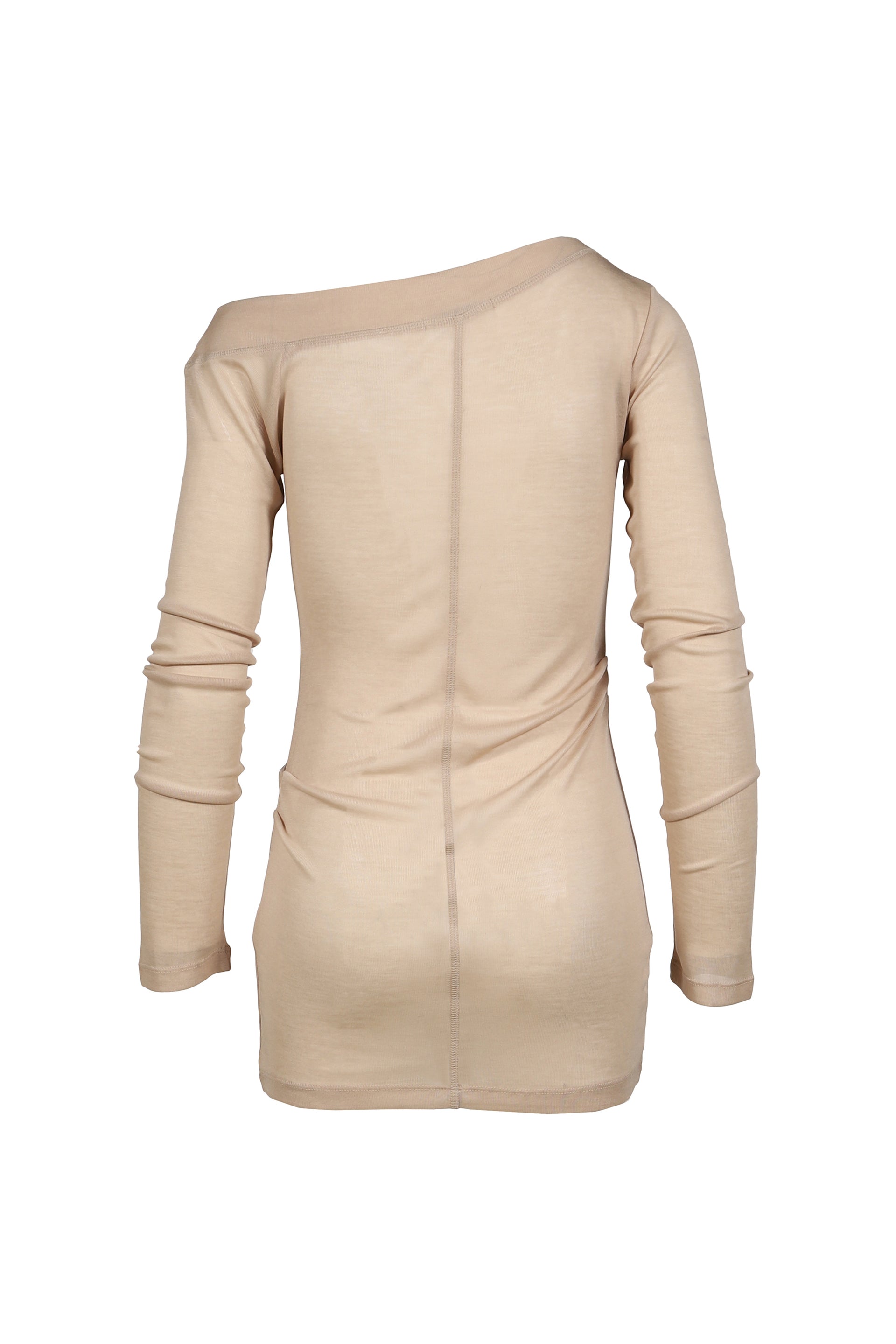 SLICK OFF SHOULDER T / BEI