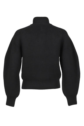 LE CARDIGAN ZIPPE MERINO / BLK 