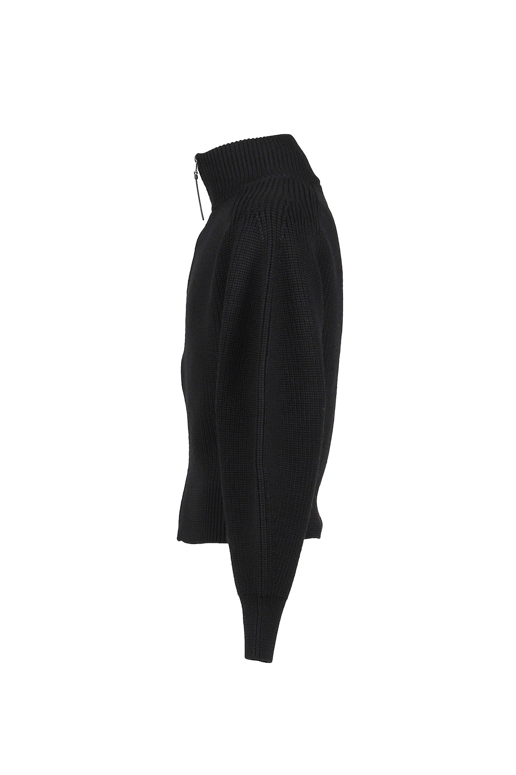 LE CARDIGAN ZIPPE MERINO / BLK 