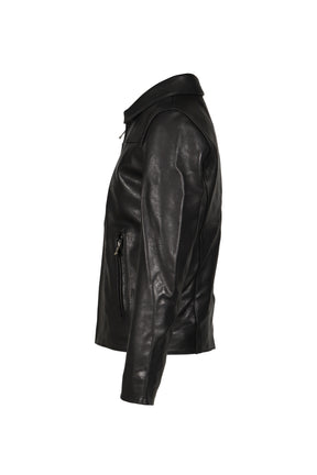 LEATHER JACKET BASIC CUT / BLK