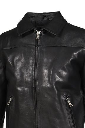 LEATHER JACKET BASIC CUT / BLK