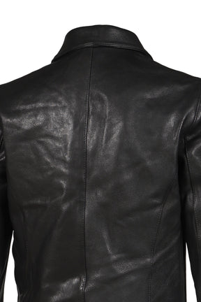LEATHER JACKET BASIC CUT / BLK