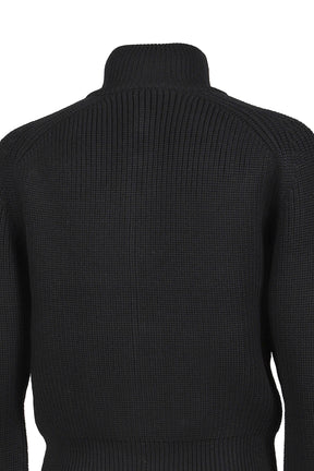 LE CARDIGAN ZIPPE MERINO / BLK 