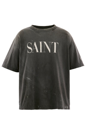 SAINT Mxxxxxx SAINT MICHAEL SS26 SS T-SHIRT/SAINT 666 / BLK - NUBIAN