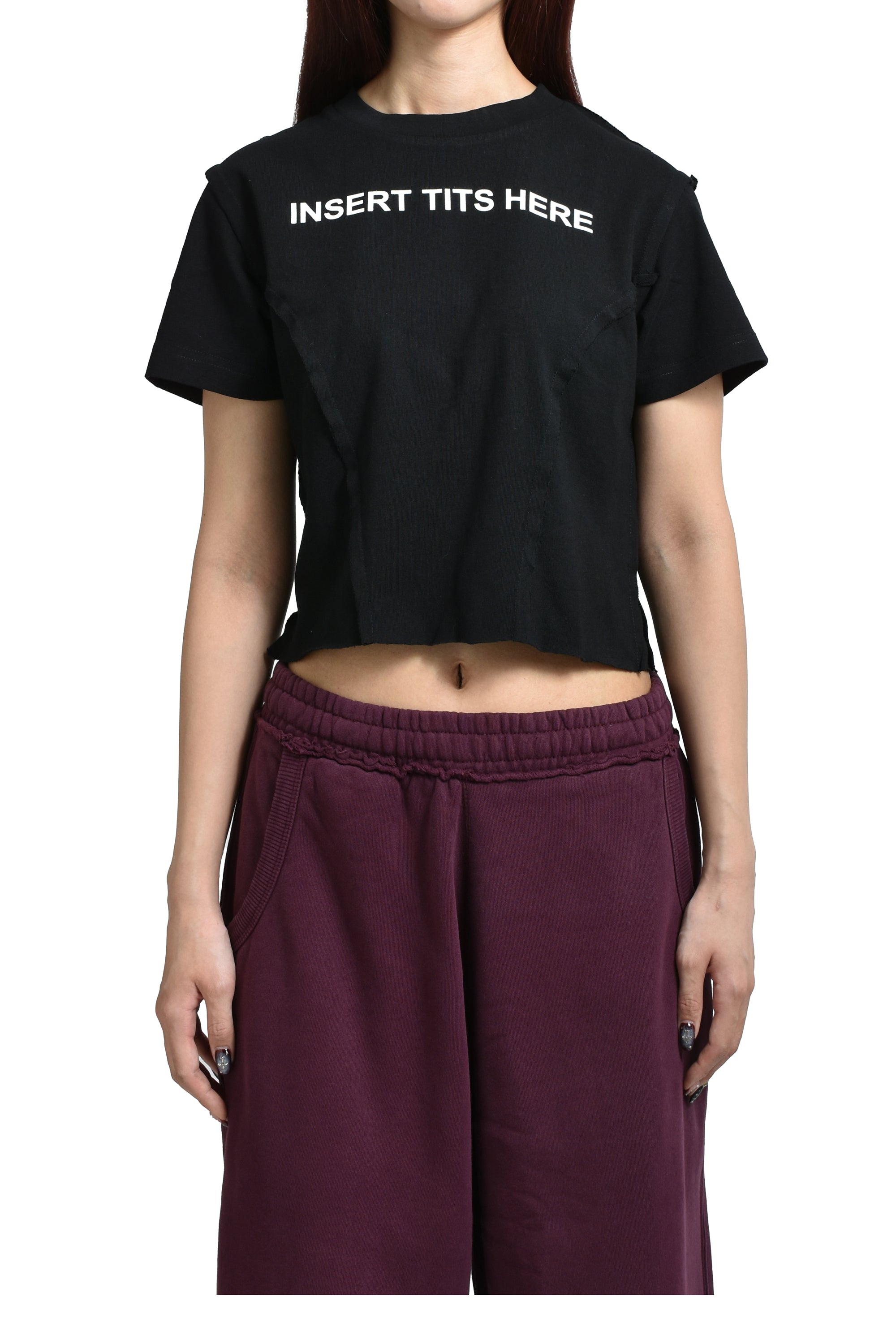 INSERT TITS HERE T-SHIRT / BLK 