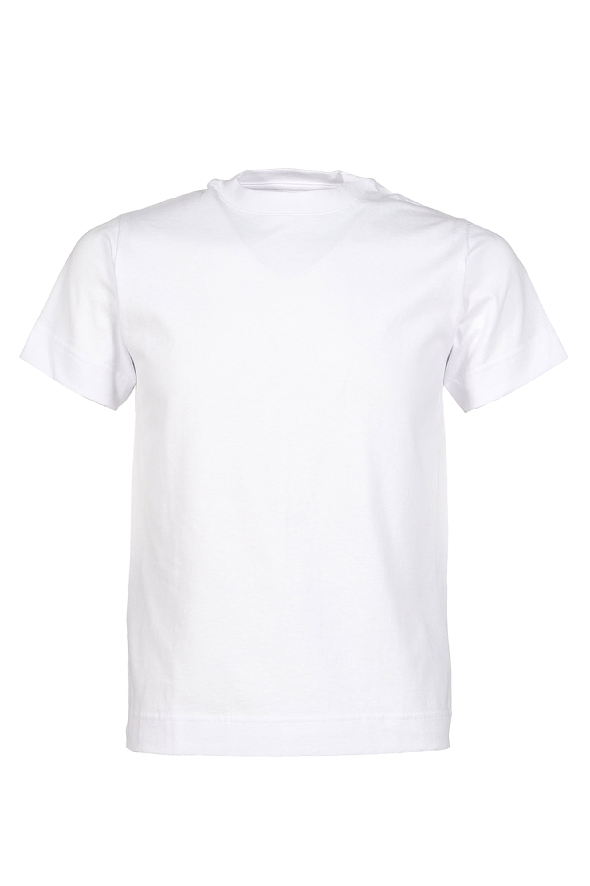 WHITE SHRUNKEN US COTTON T-SHIRT / WHT