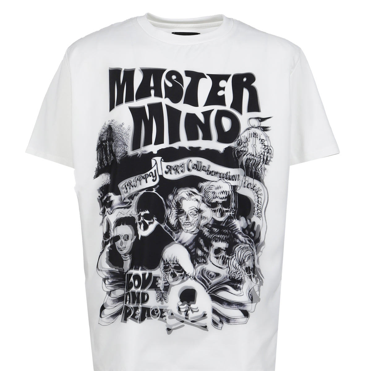 トップス mastermind JAPAN SHIRT ROCK STARS / WHT mastermind JAPAN x TRIPPY MIKIO ART Collaboration TEE ROCK STARS