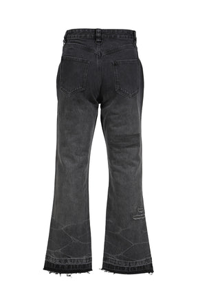 WASHED &amp; REPIARED DENIM / WASHED BLACK