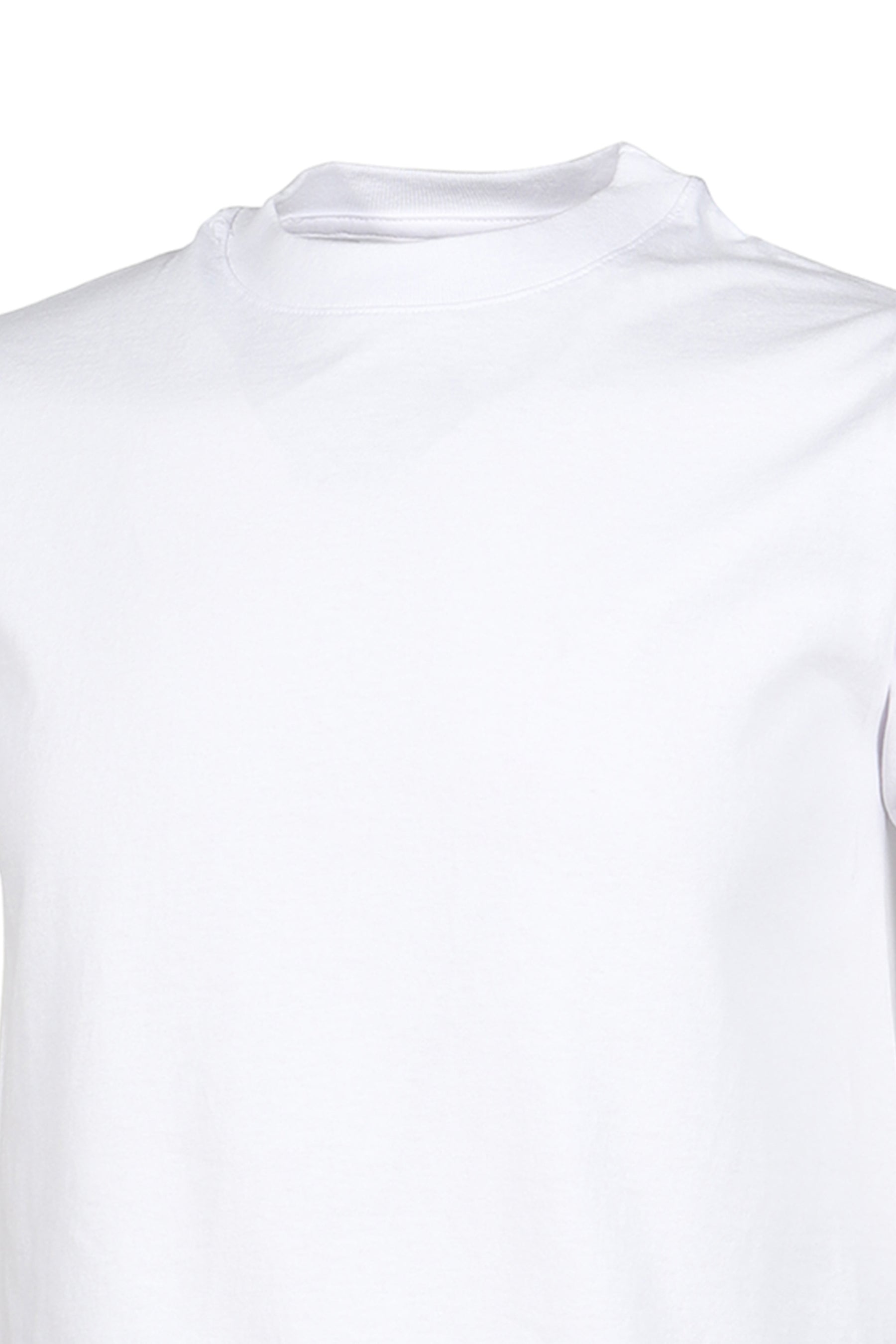 WHITE SHRUNKEN US COTTON T-SHIRT / WHT