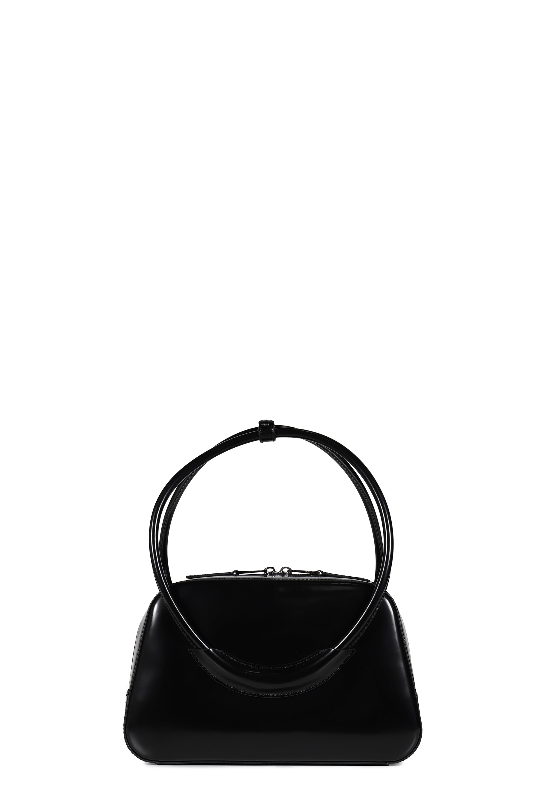BOW RING HANDLE BAG / BLACK