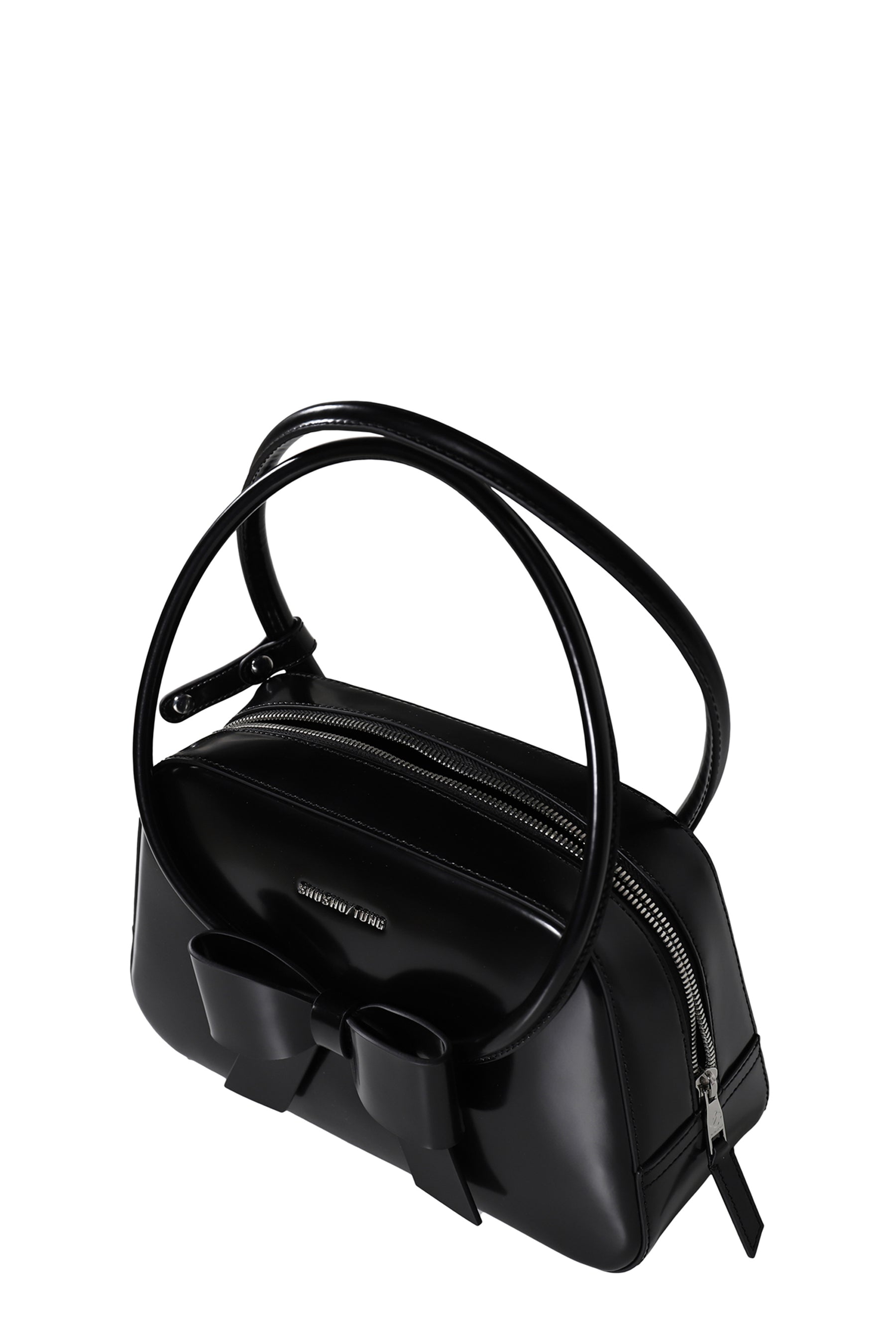 BOW RING HANDLE BAG / BLACK