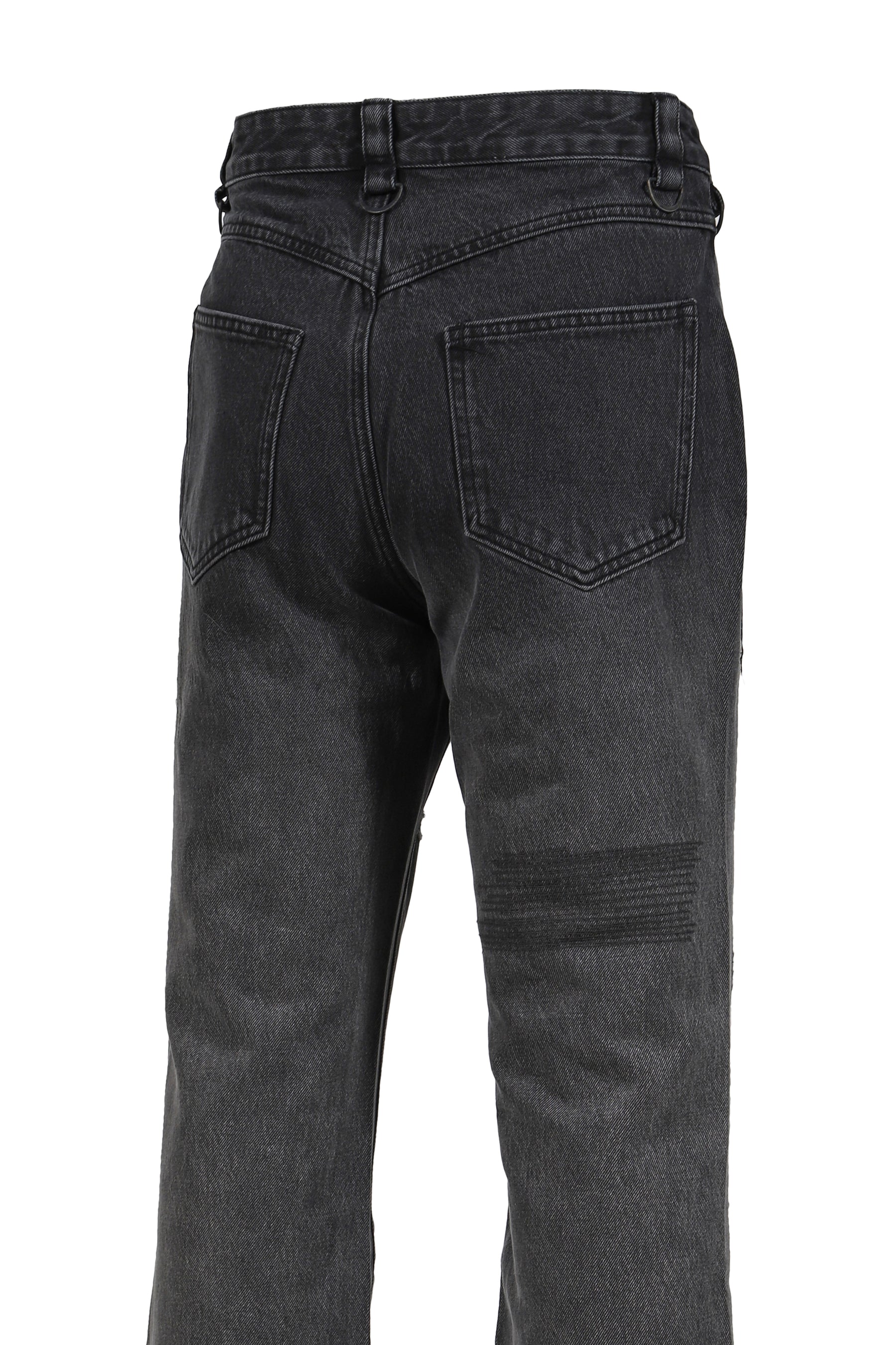 WASHED &amp; REPIARED DENIM / WASHED BLACK