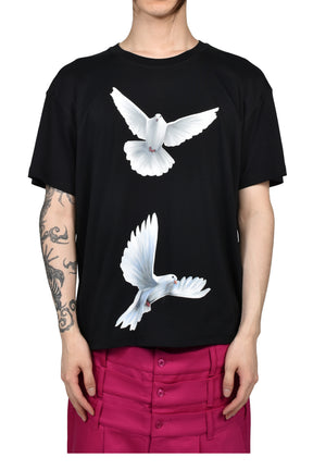 FREEDOM DOVE 3D PRINT T-SHIRT / BLK