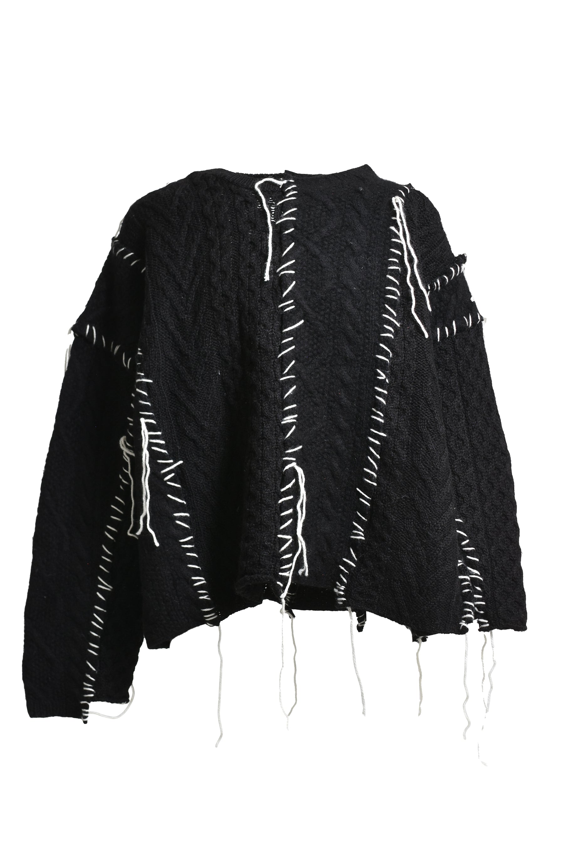 DISCOVERED ディスカバード FW23 NORDIC COLLAGE SWEATER / BLK - NUBIAN