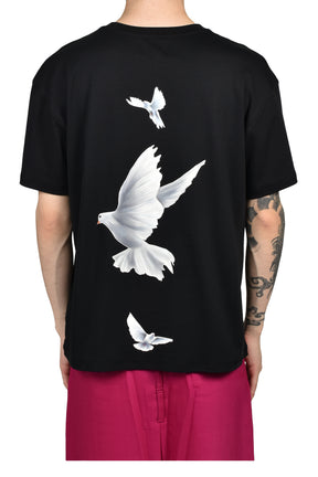 FREEDOM DOVE 3D PRINT T-SHIRT / BLK