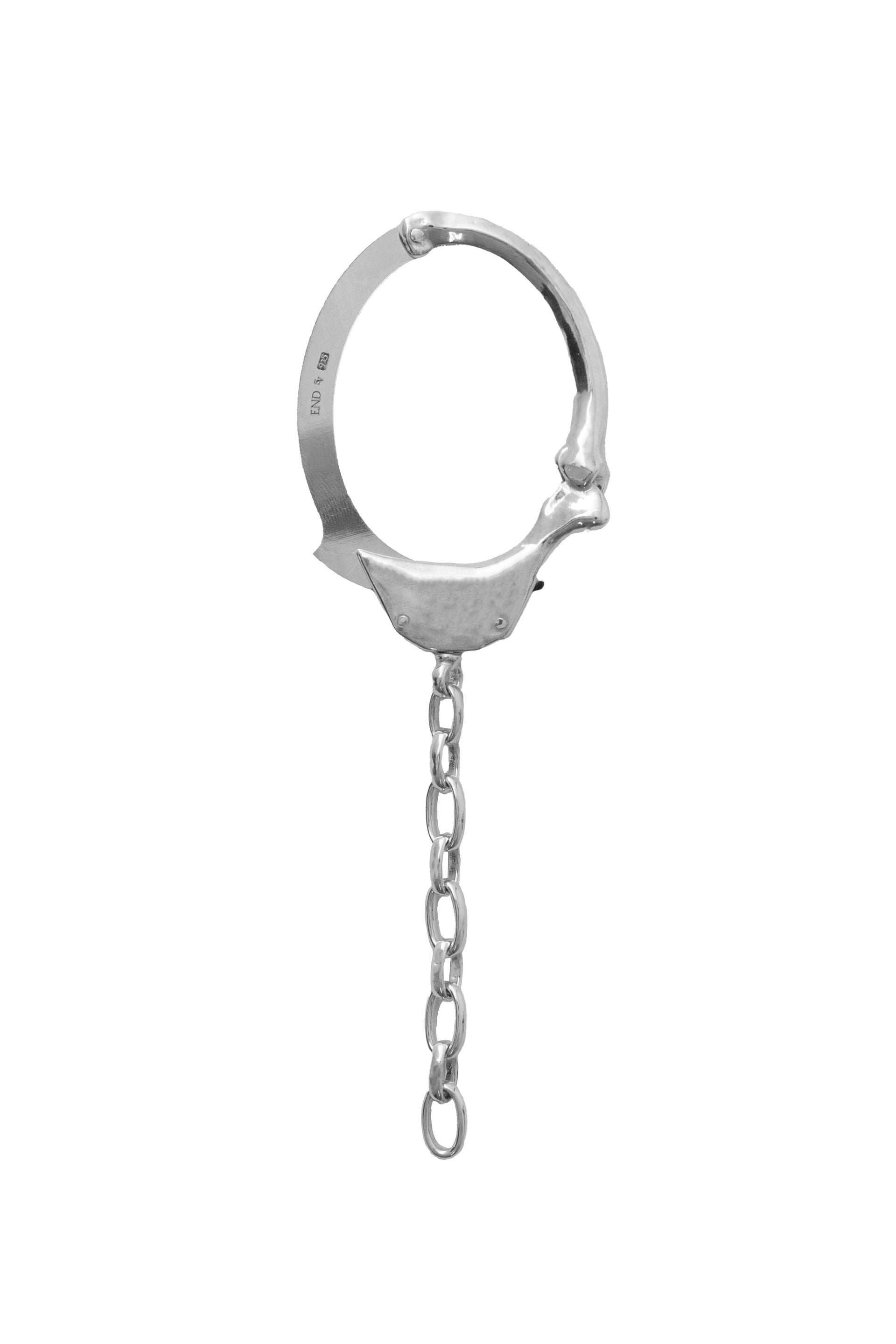 TAKAHIROMIYASHITA TheSoloist. BONE SHAPED HANDCUFFS BRACELET.-S- / SIL