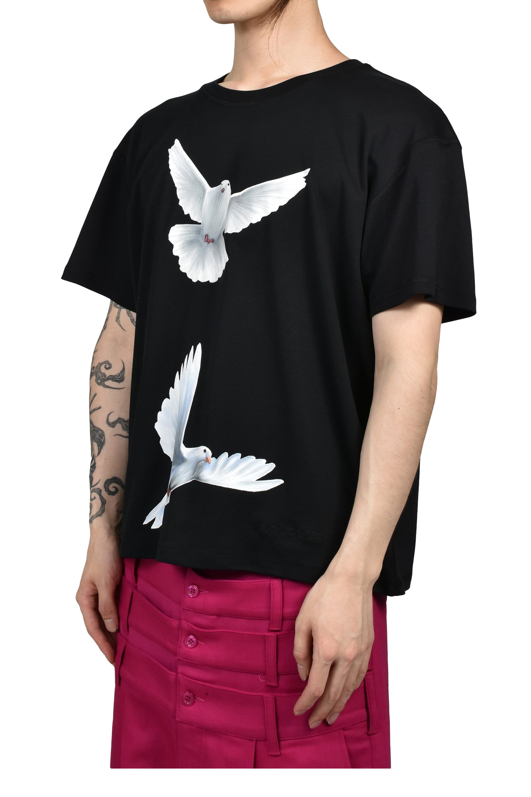 FREEDOM DOVE 3D PRINT T-SHIRT / BLK