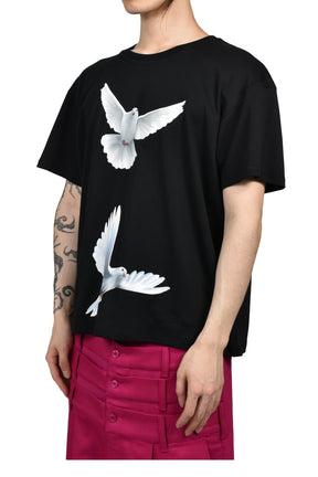 FREEDOM DOVE 3D PRINT T-SHIRT / BLK