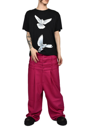 FREEDOM DOVE 3D PRINT T-SHIRT / BLK