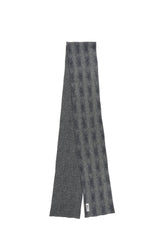 ALPACA BLEND OMBRE CHECK MUFFLER / BLU GRY