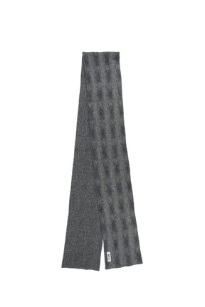 ALPACA BLEND OMBRE CHECK MUFFLER / BLU GRY