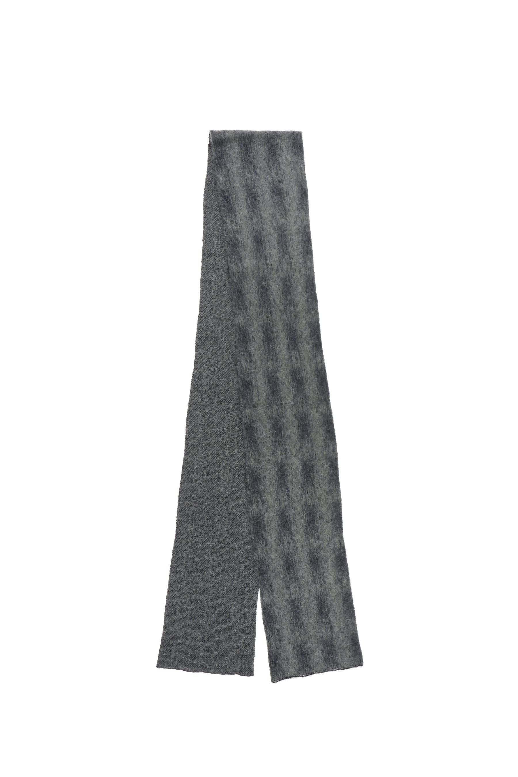 ALPACA BLEND OMBRE CHECK MUFFLER / BLU GRY