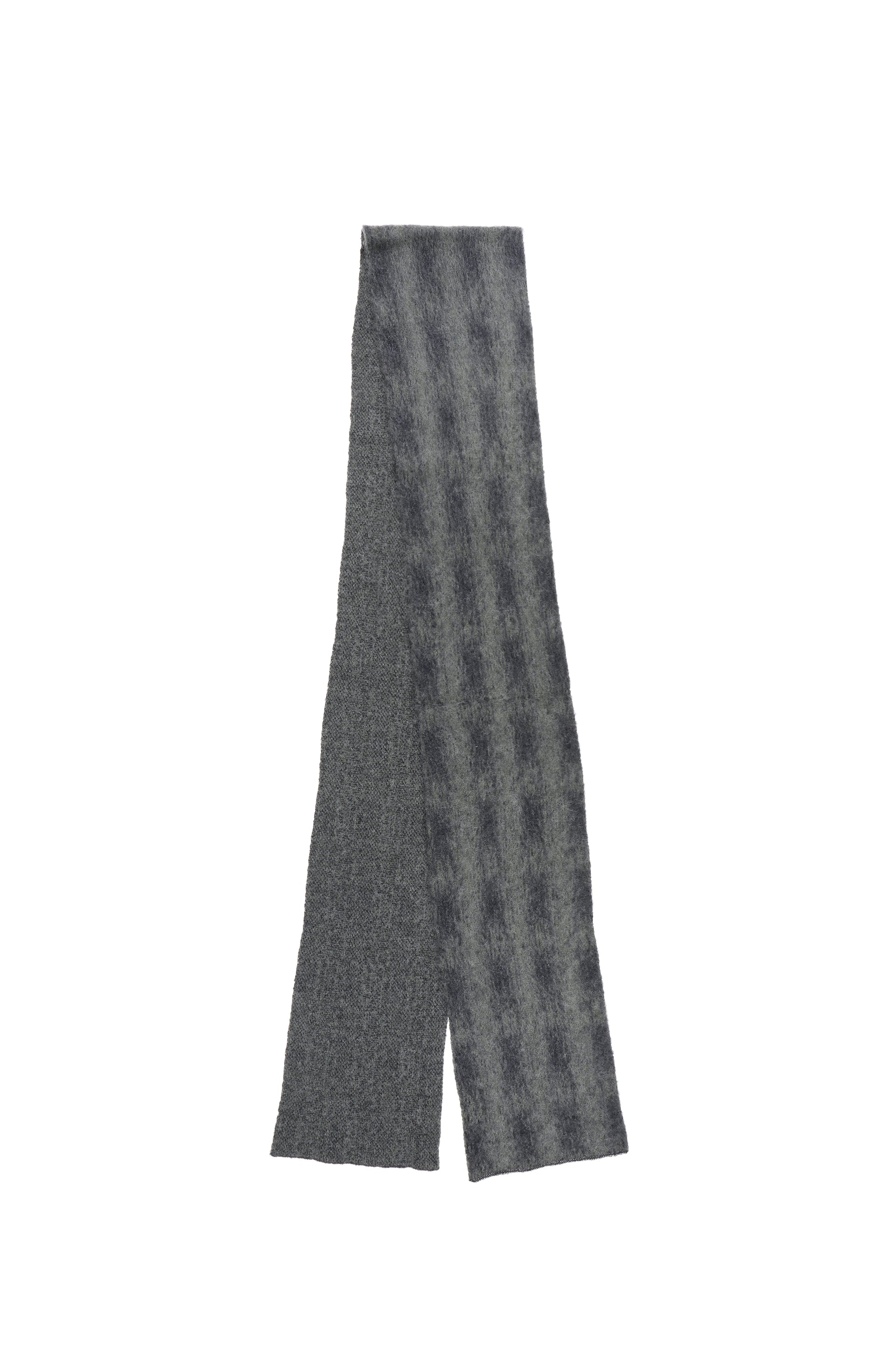 ALPACA BLEND OMBRE CHECK MUFFLER / BLU GRY